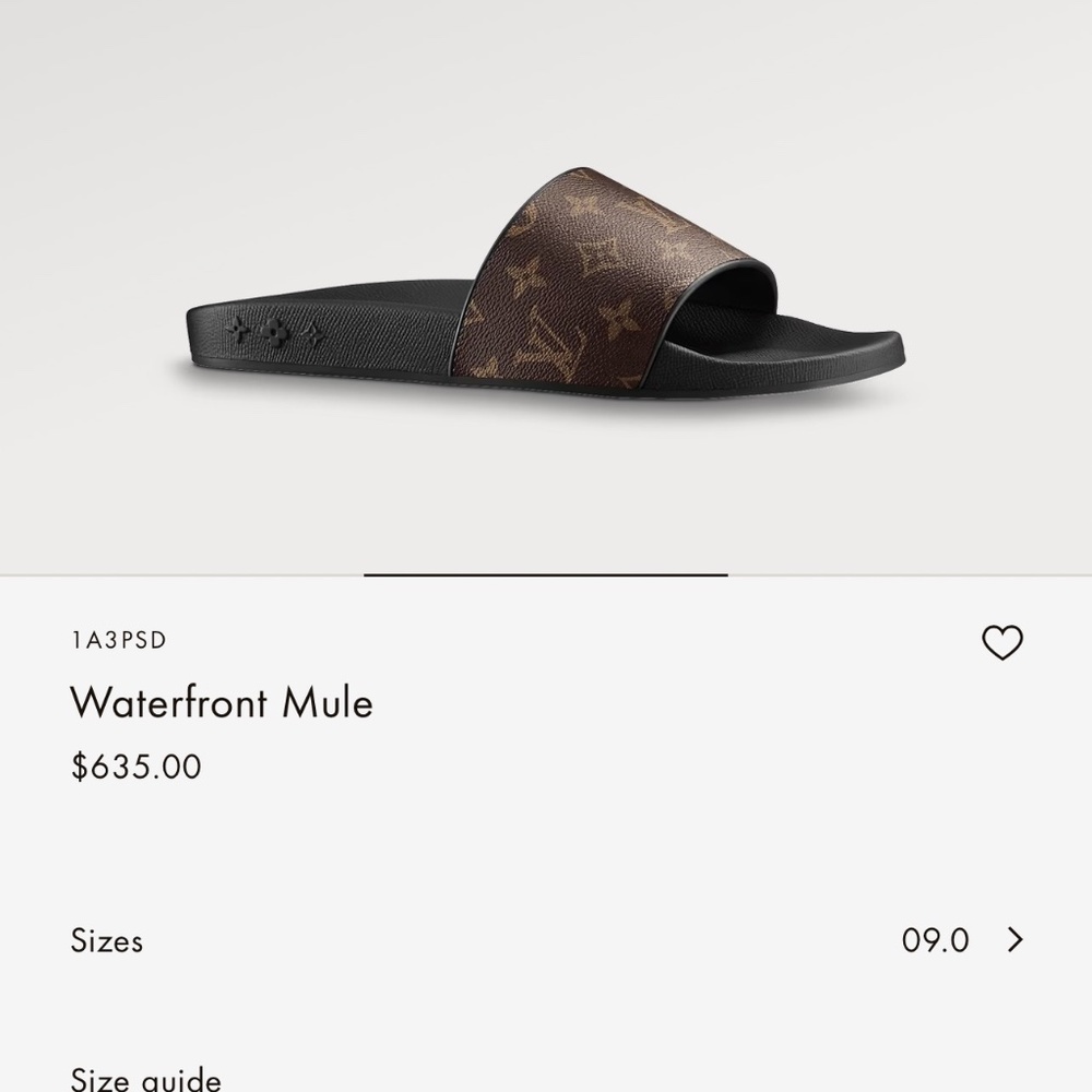 Louis Vuitton water front mule monogram men sandals
